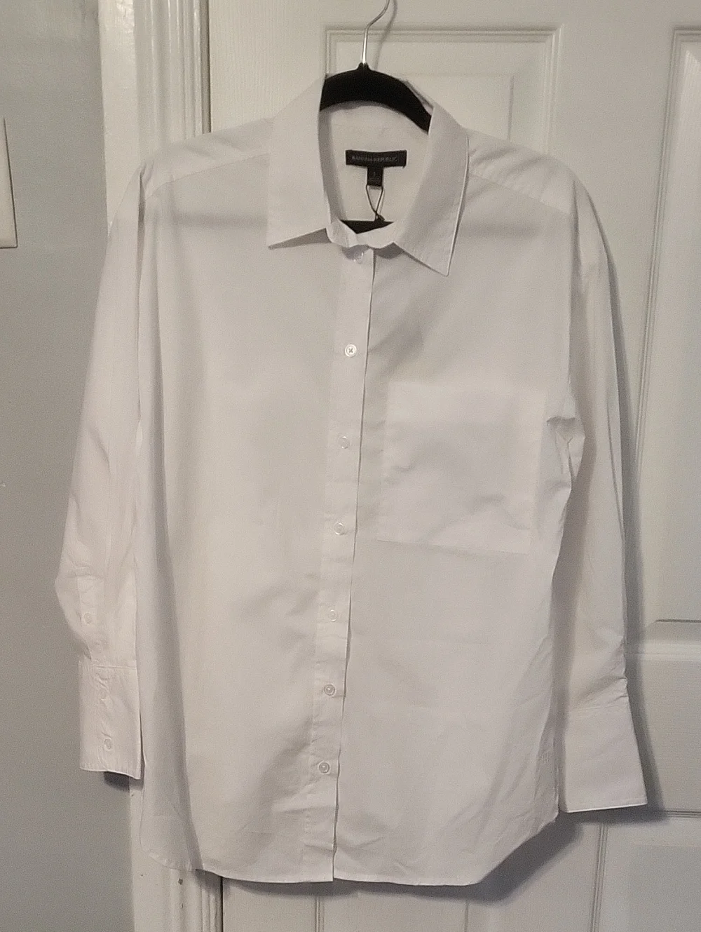 NWT Banana Republic White Oversized Long-Sleeve Button Down Dress Shirt Small